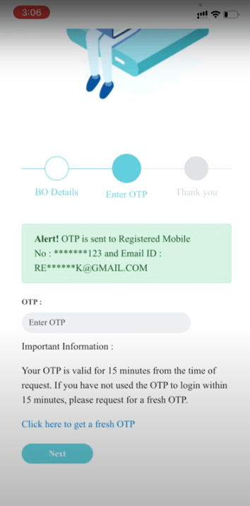 zerodha otp enter