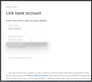 zerodha minor bank account