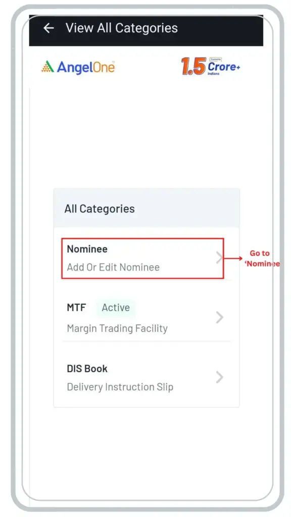 angel one go to nominee