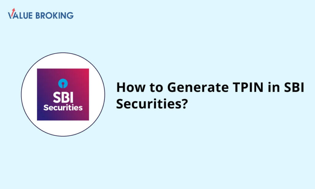 generate tpin in sbi securities